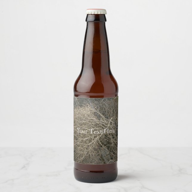Rótulo Para Garrafa De Cerveja Rustic Tumbleweeds Personalizado (Frente)
