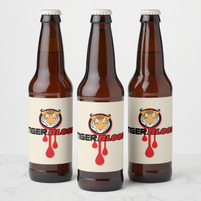 Rótulo Para Garrafa De Cerveja Sangue de Tigre (Garrafas)