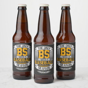 Rótulo Para Garrafa De Cerveja Sarcasmo Engraçado Baseball
