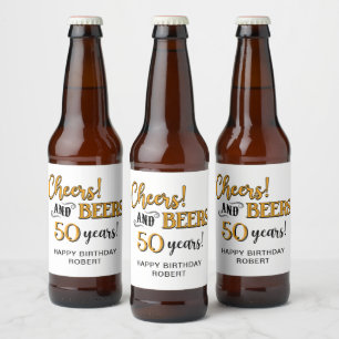 Rótulo Para Garrafa De Cerveja Saúde às cervejas 50º aniversário
