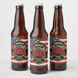 Rótulo Para Garrafa De Cerveja Serviço de Emergência contra Fogo de Bombeiros - E