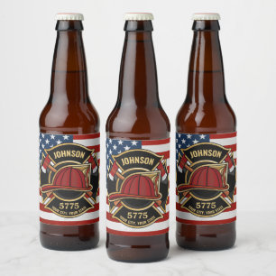 Rótulo Para Garrafa De Cerveja Serviço de Emergência contra Fogo de Bombeiros - E