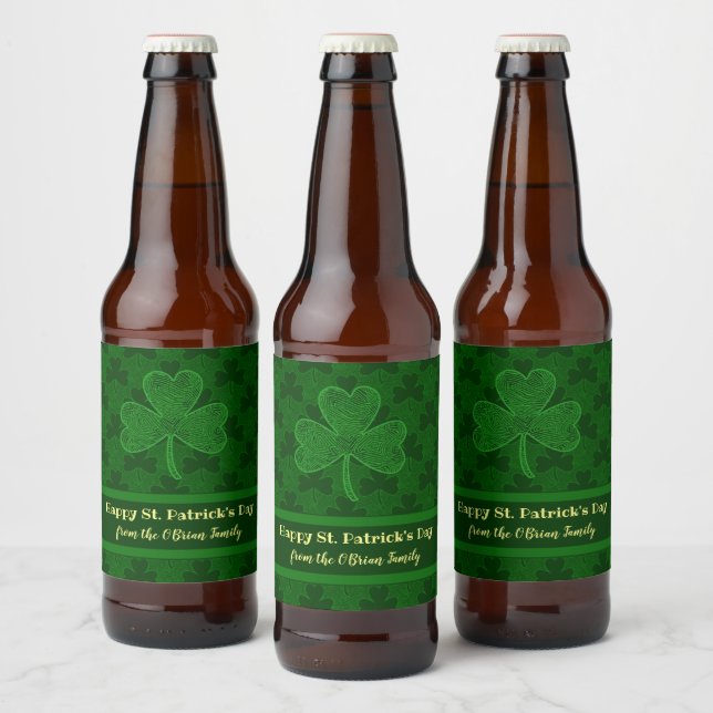 Rótulo Para Garrafa De Cerveja Shamrock (Garrafas)