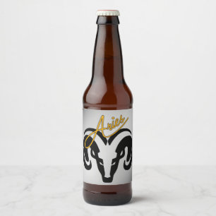 Rótulo Para Garrafa De Cerveja Silver Aria o Ram Zodiac