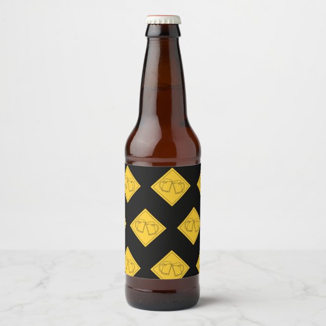 Rótulo Para Garrafa De Cerveja Sinal de Amantes de Cerveja (Frente)
