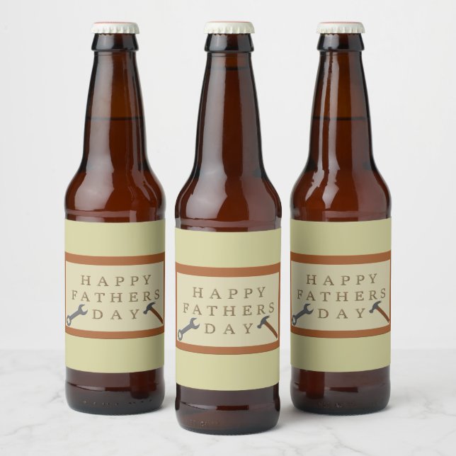Rótulo Para Garrafa De Cerveja Sinal de madeira dia de os pais (Garrafas)