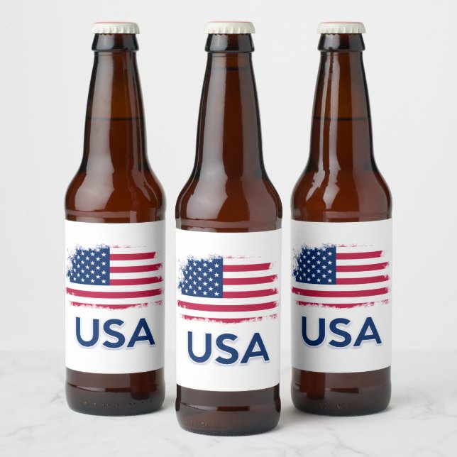 Rótulo Para Garrafa De Cerveja Sinalizador EUA (Garrafas)