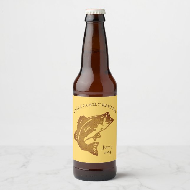 Rótulo Para Garrafa De Cerveja Sindicato da Família Fish Fry (Frente)