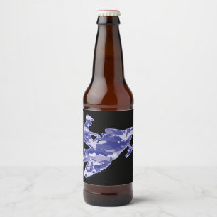 Rótulo Para Garrafa De Cerveja Snowmobiler Camuflado