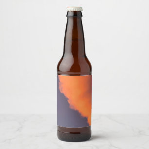 Rótulo Para Garrafa De Cerveja Sonhos, nuvens mágicas em cores mágicas e sonhad