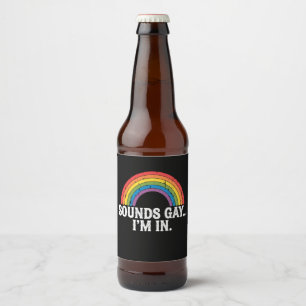 Rótulo Para Garrafa De Cerveja Sons Gay, estou no Rainbow LGBTQ Vintage Retro