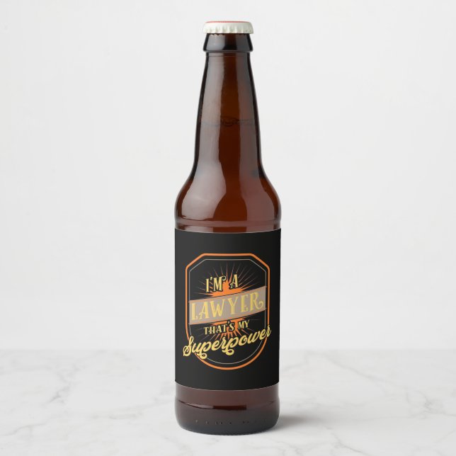 Rótulo Para Garrafa De Cerveja Sou Advogado (Frente)