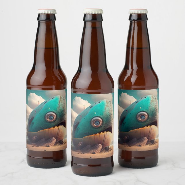 Rótulo Para Garrafa De Cerveja Strange Whale (Garrafas)