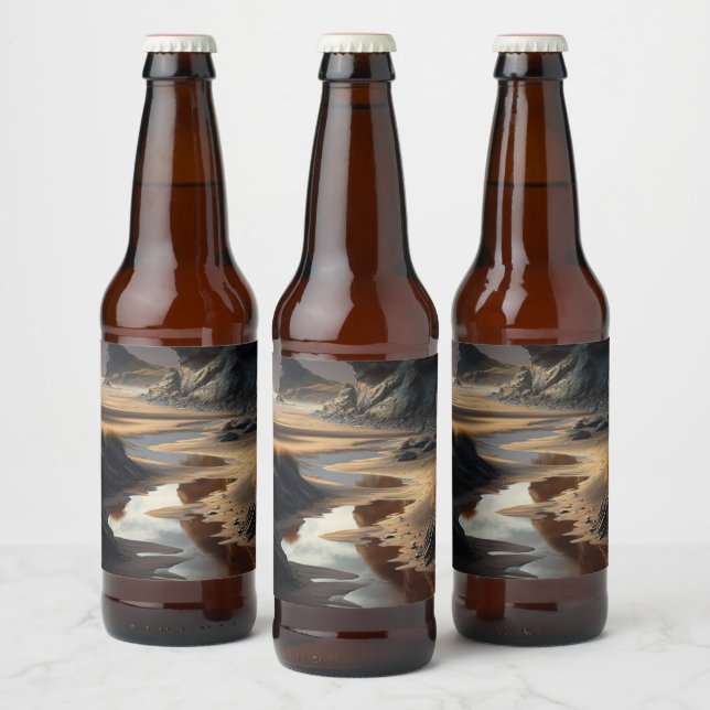 Rótulo Para Garrafa De Cerveja Sunset Shore (Garrafas)