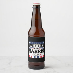 Rótulo Para Garrafa De Cerveja Swifties por Kamala Harris Apoio ao Voto 2024