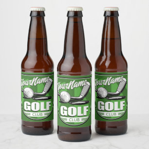 Rótulo Para Garrafa De Cerveja Taco de golfe NAME Pro Golfista Jogador Personaliz
