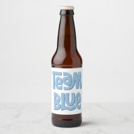 Rótulo Para Garrafa De Cerveja Team Blue 
