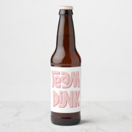 Rótulo Para Garrafa De Cerveja Team Pink
