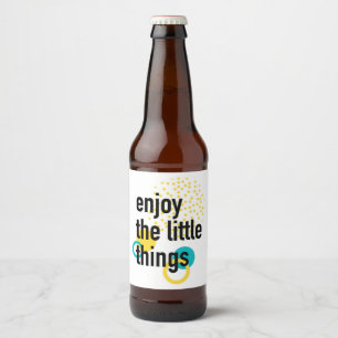 Rótulo Para Garrafa De Cerveja Tendy, design de felicidade de Aproveitar as Coisa