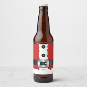 Rótulo Para Garrafa De Cerveja Terno vermelho Papai Noel do Natal retro festivo