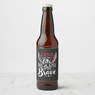 Rótulo Para Garrafa De Cerveja Terra dos Libertos por causa do Veterano Corajoso