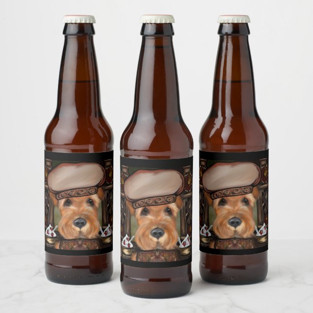 RÓTULO PARA GARRAFA DE CERVEJA TERRIER AIREDALE (Garrafas)