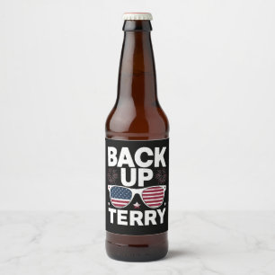 Rótulo Para Garrafa De Cerveja Terry Engraçado de Reserva Patriótico de Fogo de A