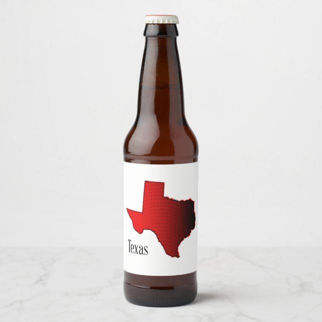Rótulo Para Garrafa De Cerveja Texas Halftone (Frente)