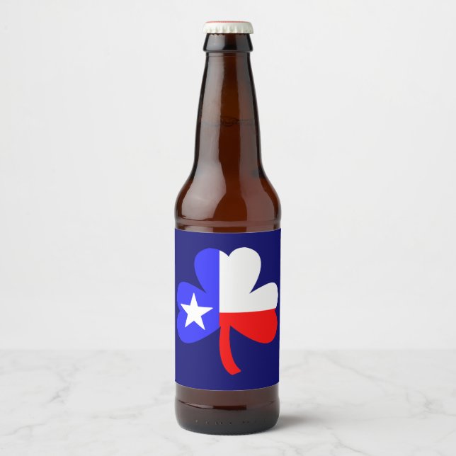Rótulo Para Garrafa De Cerveja Texas Shamrock (Frente)