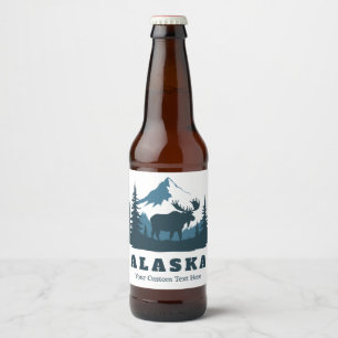 Rótulo Para Garrafa De Cerveja Texto Personalizado ALASKA