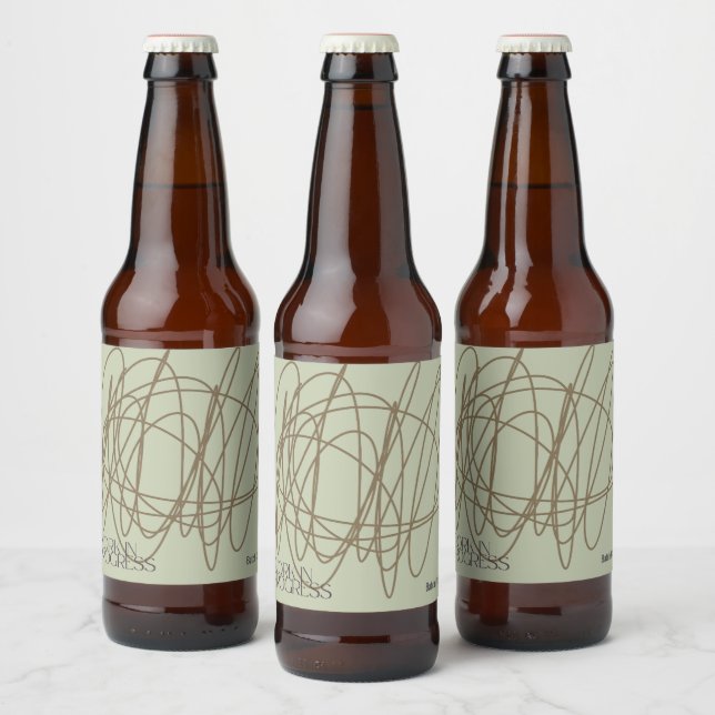 Rótulo Para Garrafa De Cerveja Texto personalizável - Trabalho em andamento (Garrafas)