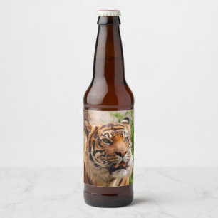 Rótulo Para Garrafa De Cerveja Tigre feroz