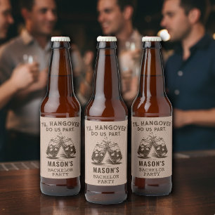 Rótulo Para Garrafa De Cerveja Til Hangover Do Us Part Bachelor Party