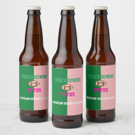 Rótulo Para Garrafa De Cerveja Touchdowns ou Revelação de Gênero de Tutus