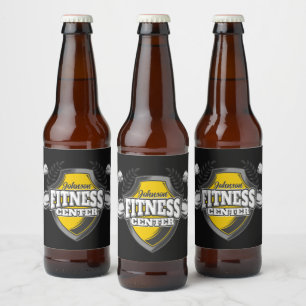Rótulo Para Garrafa De Cerveja Treinador de musculação personalizado NOME Academi