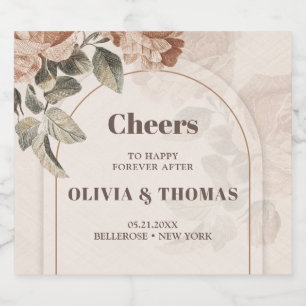 Rótulo Para Garrafa De Cerveja Trendy Terracotta faz matizes castanhos