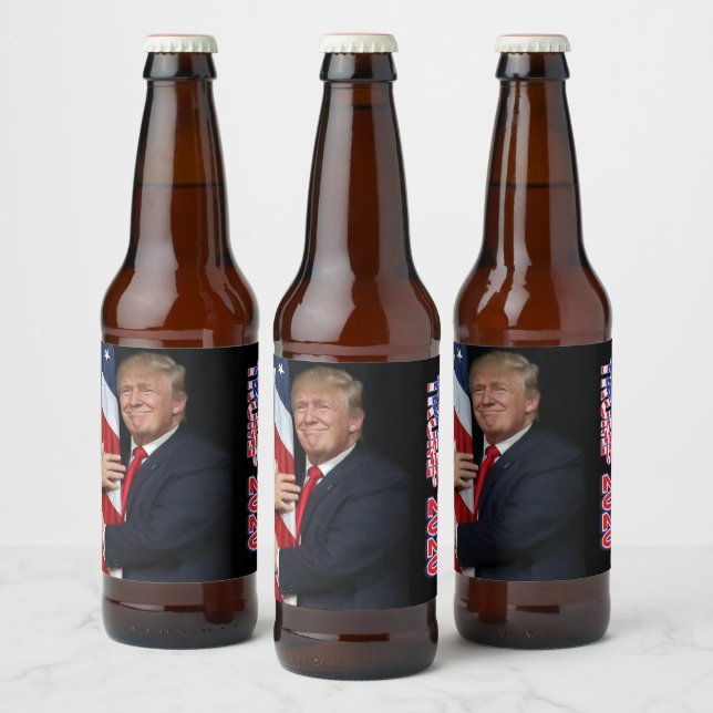 Rótulo Para Garrafa De Cerveja Trump 2020 - 4 Mais Anos (Garrafas)