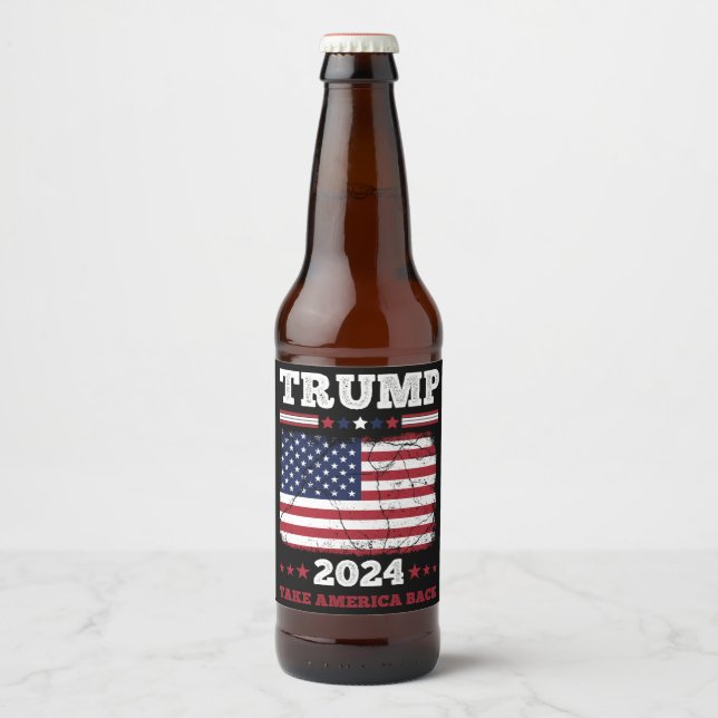 Rótulo Para Garrafa De Cerveja Trump 2024 (Frente)