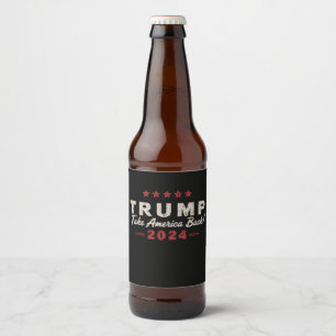 Rótulo Para Garrafa De Cerveja Trump 2024 Leve de Volta a América Presidente 47 E