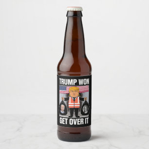Rótulo Para Garrafa De Cerveja Trump Ganhou Supere Isso Maga Ganhou Eleição 2024 
