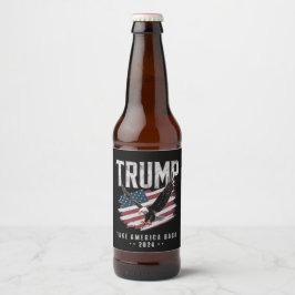 Rótulo Para Garrafa De Cerveja Trump Leve a América de Volta Eleição 2024 Vintage
