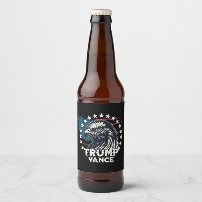 Rótulo Para Garrafa De Cerveja Trump Vance (Frente)