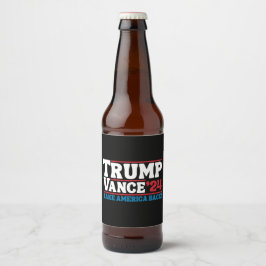 Rótulo Para Garrafa De Cerveja Trump Vance 2024