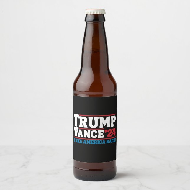 Rótulo Para Garrafa De Cerveja Trump Vance 2024 (Frente)