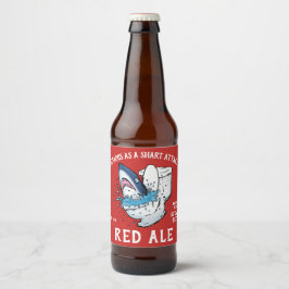 Rótulo Para Garrafa De Cerveja Tubarão-mosca Engraçado com Ataque