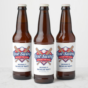 Rótulo Para Garrafa De Cerveja Último Balanço Antes da Festa de Solteiro de Beise