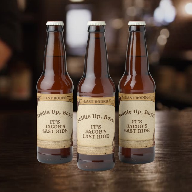 Rótulo Para Garrafa De Cerveja Último Rodeio do Noivo, Vamos Rapazes, Festa de De (Groom’s Last Rodeo Saddle Up Boys Bachelor Party beer labels video)