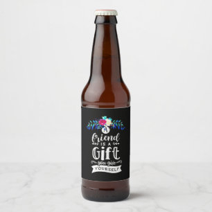 Rótulo Para Garrafa De Cerveja Um Amigo É Um Presente