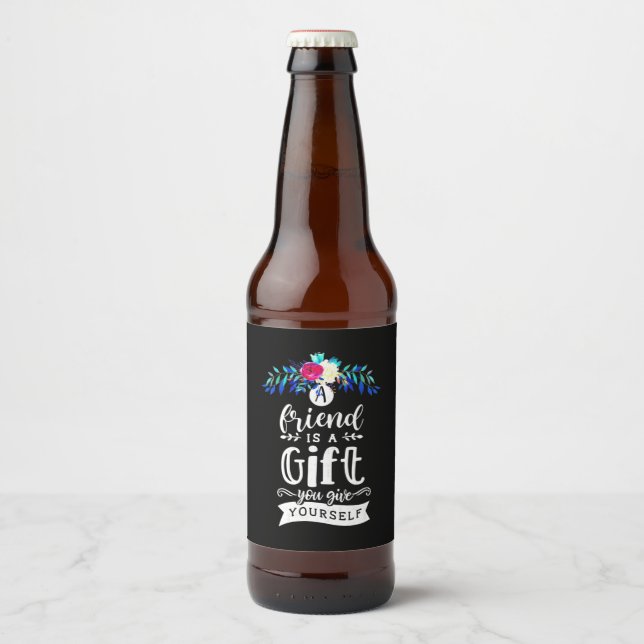 Rótulo Para Garrafa De Cerveja Um Amigo É Um Presente (Frente)