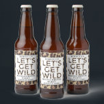 Rótulo Para Garrafa De Cerveja Vamos Obter Festa de solteira Chita Selvagem<br><div class="desc">Rótulos de cerveja de festa de solteira divertida em um design de "Vamos fica selvagem" impresso em um animal chita. Excelente para a sua festa de solteira, fim de semana ou festa de piscina. Etiquetas personalizadas e bonitas para o planejamento da parte! Role até a coleção abaixo para ver todos...</div>